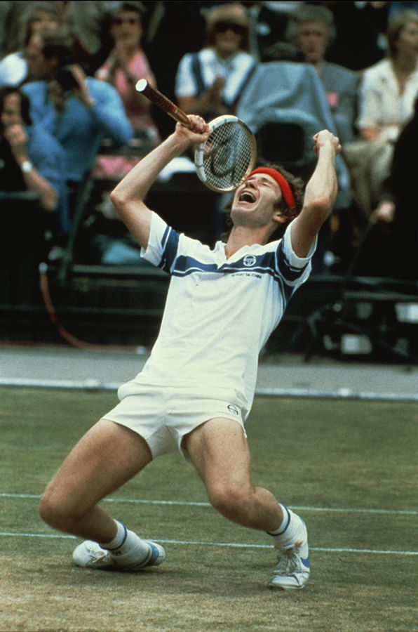 John McEnroe, after defeating Bjorn Borg, Wimbledon, 1981 : Historical Tennis  : Photography by Adam Stoltman: Sports Photography, The Arts, Portraiture, Travel, Photojournalism and Fine Art in New York