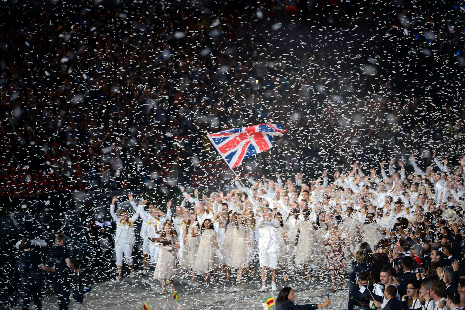 Great Britain team entering the Olympic Stadium during the Opening Ceremonies of the London Olympics. : Olympics : Photography by Adam Stoltman: Sports Photography, The Arts, Portraiture, Travel, Photojournalism and Fine Art in New York
