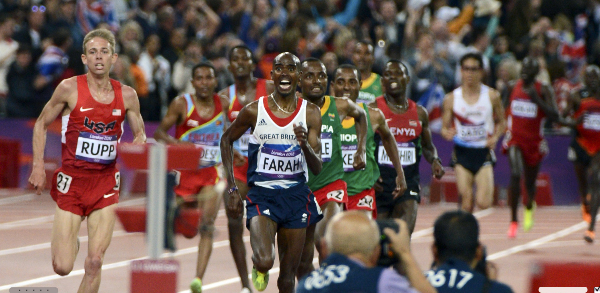 Mo Farah of Great Britain winning the 10,000 Meters at the London Olympics : Olympics : Photography by Adam Stoltman: Sports Photography, The Arts, Portraiture, Travel, Photojournalism and Fine Art in New York