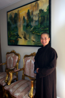 Lisa Le, a monk at the Van Hanh Buddhist Center near Mary Queen of Vietnam-Community Development Corporation (MQVN-CDC), an HTA grantee Lisa Le, a monk at the Van Hanh Buddhist Center near Mary Queen of Vietnam-Community Development Corporation (MQVN-CDC), a Community Based Organization in New Orleans East. - © Adam Stoltman. All rights reserved.