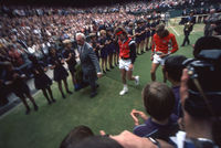 Bjorn Borg and John McEnroe leave Centre  Court at Wimbledon following their historic1980 final, in which Borg captured his fifth consecutive Wimbledon final.  - © Adam Stoltman. All rights reserved.