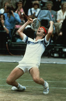 John McEnroe, after defeating Bjorn Borg, Wimbledon, 1981 - © Adam Stoltman. All rights reserved.