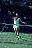 Billie Jean King, 
Wimbledon, 1983 - © Adam Stoltman. All rights reserved.