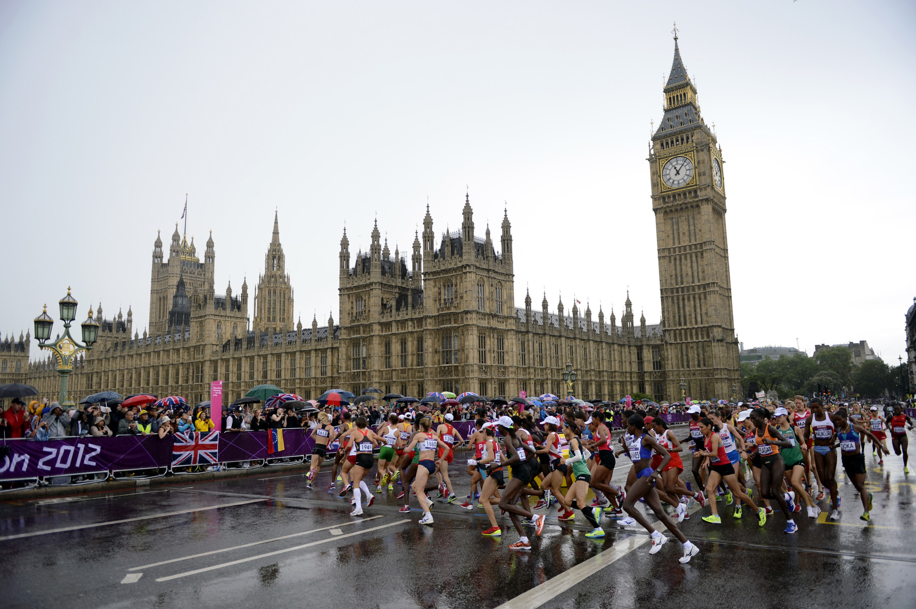 Women's marathon during the London Olympics as seen from Westminster Bridge. : Olympics : Photography by Adam Stoltman: Sports Photography, The Arts, Portraiture, Travel, Photojournalism and Fine Art in New York