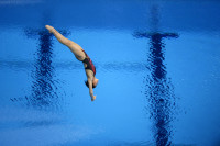 China's Hu Yadan during the Women's 10 Meter platform competition at the London Olympics.  - © Adam Stoltman. All rights reserved.