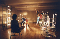 Trisha Brown rehearsing multimedia piece, Soho, New York - © Adam Stoltman. All rights reserved.