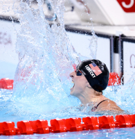 Katie Ledecky of the United States after winning the 1500 meter final - © Adam Stoltman. All rights reserved.