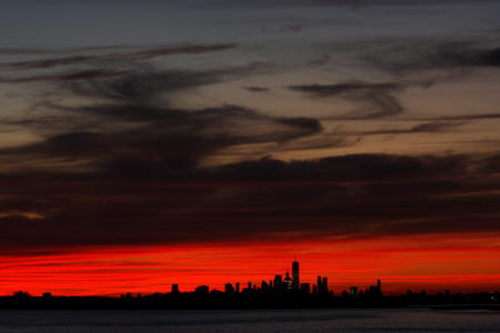 View of Manhattan as seen from the Rockaways, New York City