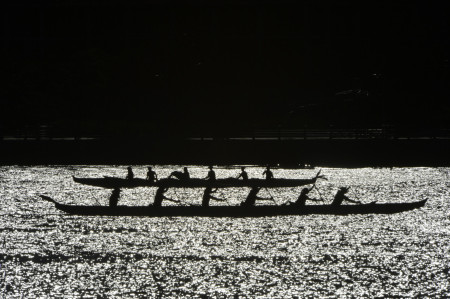Outrigger canoes